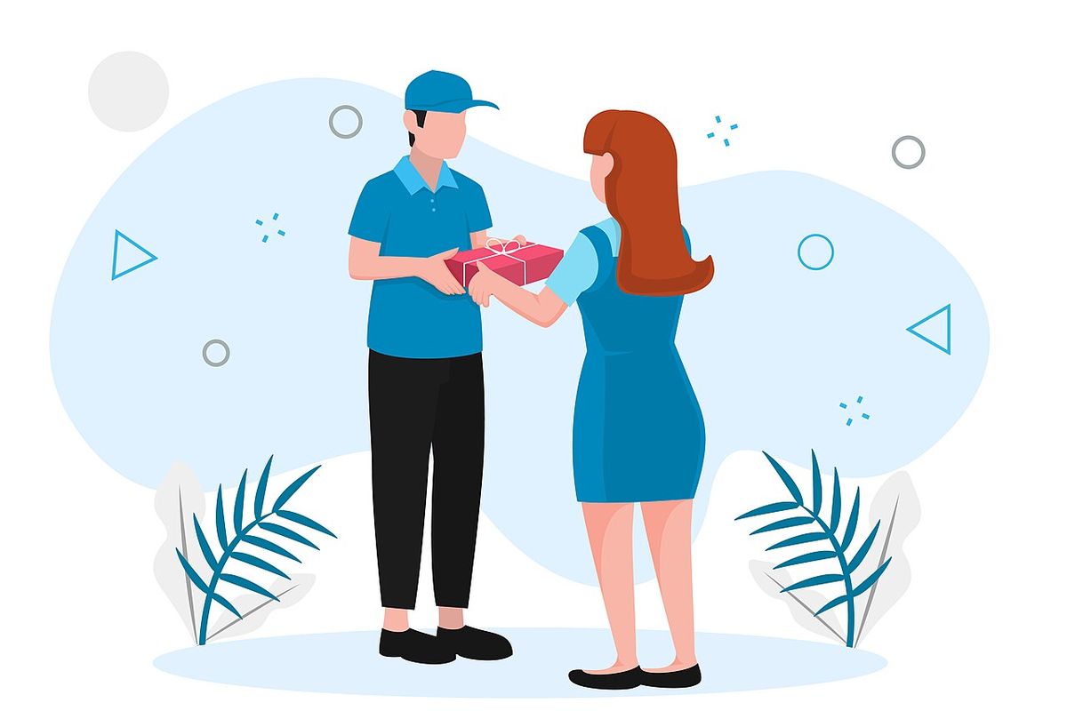 Placeholder photo for a delivery driver (stock photo)